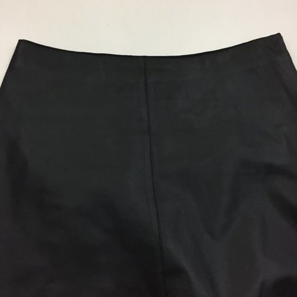 BROOKS BROTHERS 346 Black 100% Genuine Leather Lined Skirt - Picture 3 of 10